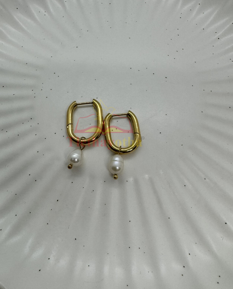 Gatsby Pearl Loop Earrings