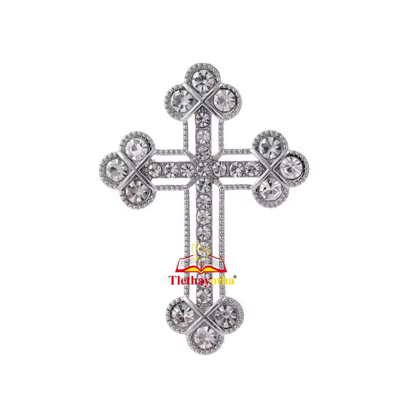 Crystal Rhinestones Grooms Back Crosses Brooches