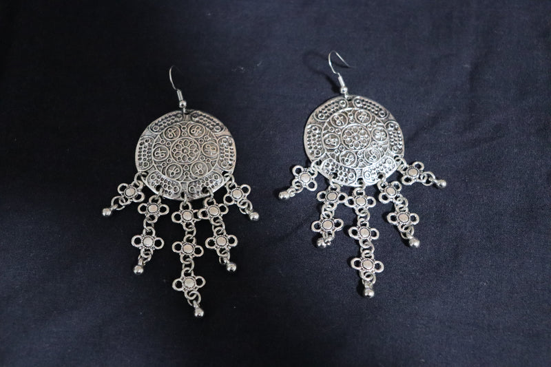 Round Flower Earrings