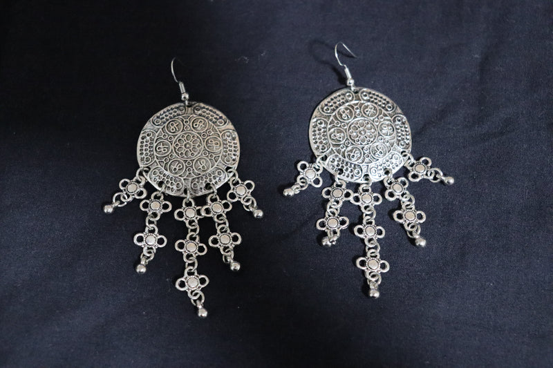 Round Flower Earrings