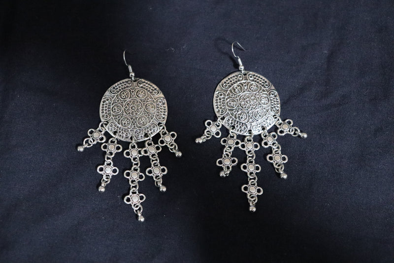 Round Flower Earrings