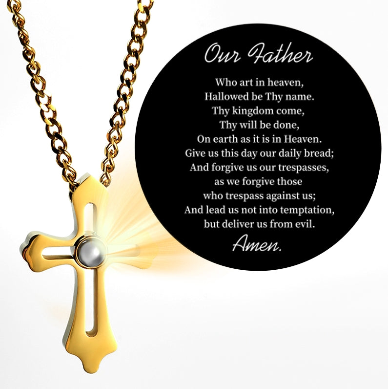 Cross with Projected Prayer
