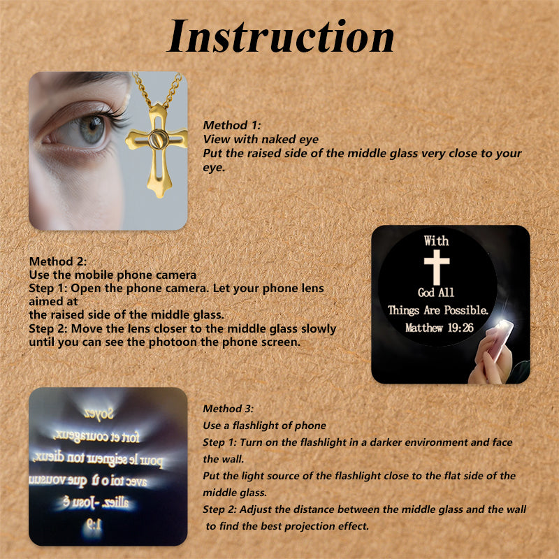 Cross with Projected Prayer